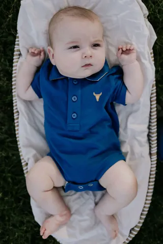 Nathan Infant Polo S/S Romper - NATHANROMP