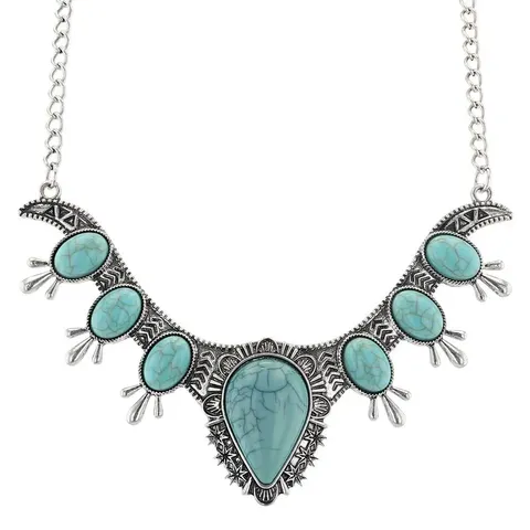 Turquoise Majesty Attitude Collar Neckla - ANC5927