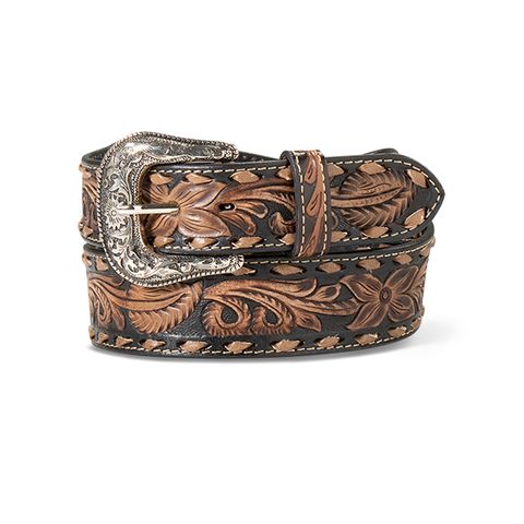 Men's Hand Tooled Floral Belt - A10416107