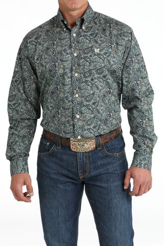 Men's Stretch Paisley L/S Western Shirt - MTW1105811