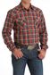 Men's Modern Fit Plaid L/S Western Shirt - MTW1303079