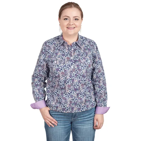 Women's Georgie Half Button L/S Shirt - WWLS2484