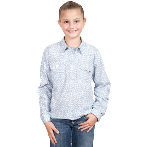 Girls Harper LS Half Button Workshirt - GWLS2481