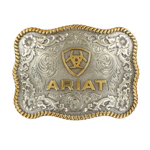 Men's Antiqe Silver & Gold Oval Buckle - A37007