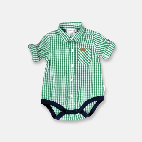 Infant Boy's Dress Shirt Romper - LH24SCPBB10