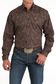 Men's Paisley Print L/S Western Shirt - MTW1105819