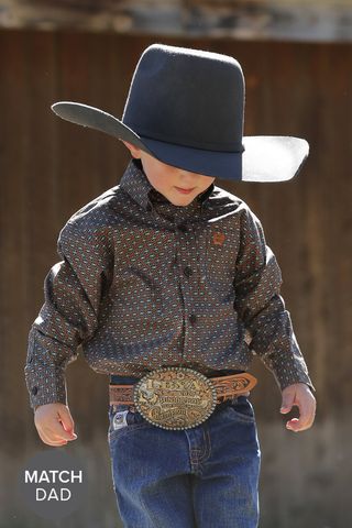 Infant Geometric Print Western Shirt - MTW7062357