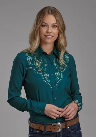 Women's Studio West L/S Western Shirt - 50565088