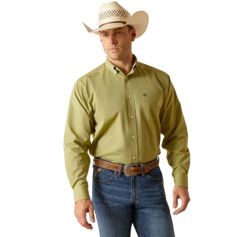 Men's Solid Pinpoint L/S Western Shirt - 10051325