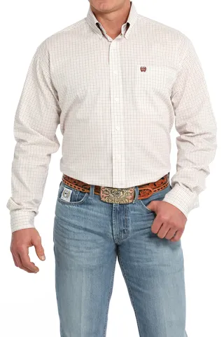 Men's Check L/S Western Shirt - MTW1105834