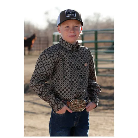 Boy's Medallion L/S Western Shirt - MTW7060360