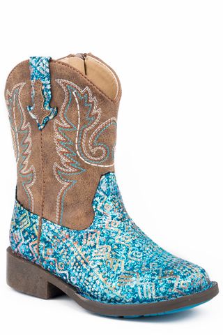 Glitter Aztec Toddler Western Boot - 17225063