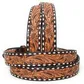 Women's Buck Stitched Tooled Belt - ADBLF238