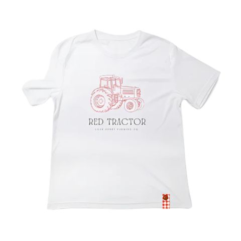 Boy's Red Tractor Tee - LH24ASCPB04