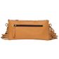 Women's Tooled Cowhide Bag with Fringe - AB74TAN