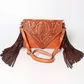 Women's Tooled Fringed Handbag - ADBGA169