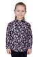 Girl's Rose 1/2 Placket L/S Shirt - H4W7101176