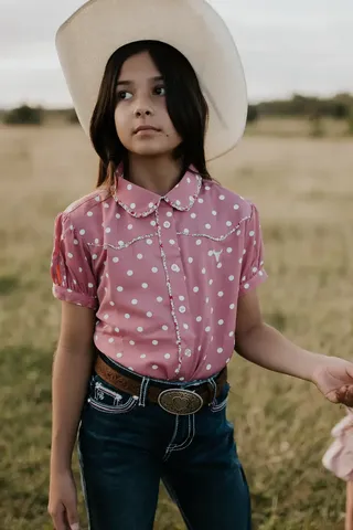 Girl's Spotty Vintage S/S Shirt - CT