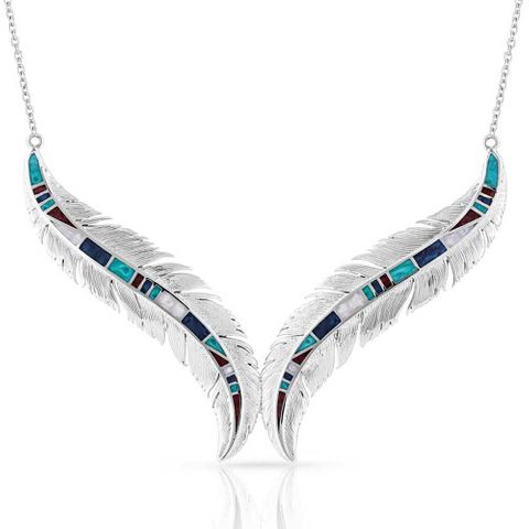 Breaking Trail Feather Necklace - NC5194