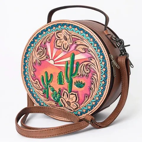 Women's Tooled Canteen Western Bag - ADBG1192