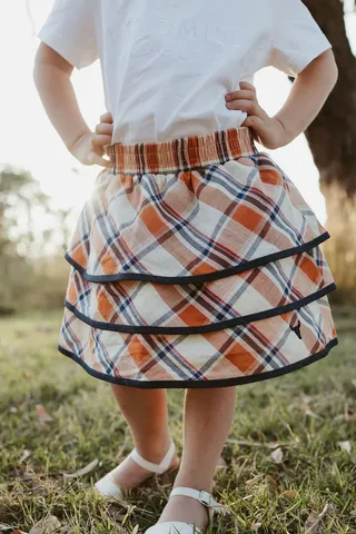 Lena Vintage Western Checked Skirt - LENA