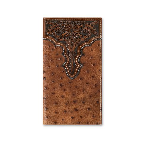 Men's Ostrich Embossed Rodeo Wallet - A3553102