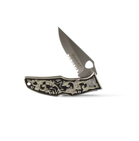 Hand Engraved 3.5" Hybrid Pocket Knife - A0012601L