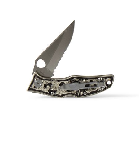 Hand Engraved 2.5" Hybrid Pocket Knife - A0012601S