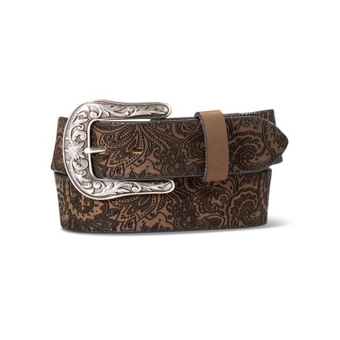 Women's Laser Cut Paisley Western Belt - A1565402