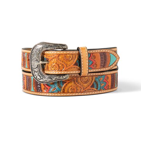 Women's Paisley Hand Tooled Belt - A1567008