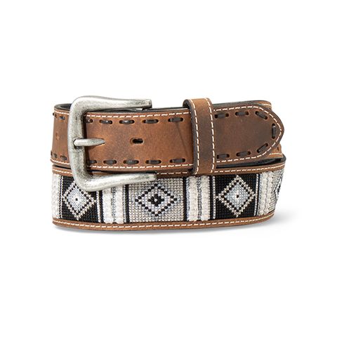 Men's Diamond Inlay Lace Belt - A1041502