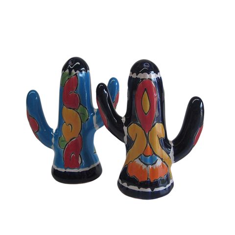 Talavera Cactus Salt & Pepper Shaker - JOJ28