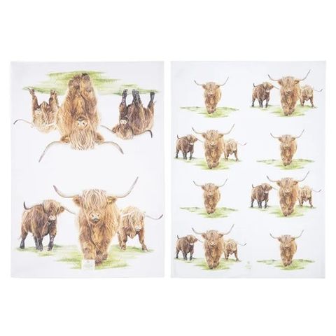 Highland Herd 2 Pack Kitchen Towel - 521839