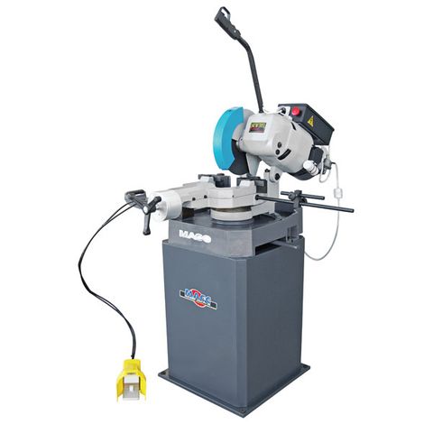 MACC 315MM 3PH 40/80RPM DOUBLE VICE COLDSAW WITH CLUTCH, FOOT CONTROLLED PNEUMATIC VICE ELECTRIC COOLANT PUMP