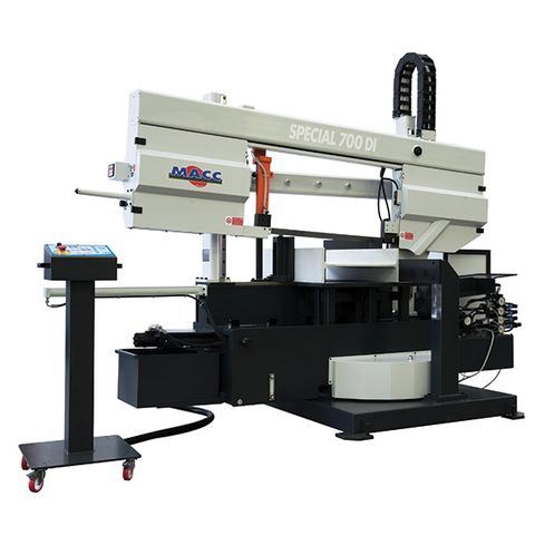 MACC DUAL COLUMN BANDSAW, 515 x 700MM CAP,  SWIVEL HEAD, DUAL MITRE, VARIABLE SPEED 415V 3PH