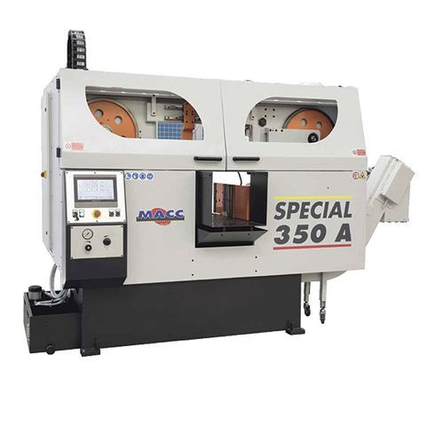 MACC BANDSAW, FULLY AUTO DUAL COLUMN, WITH TOUCH SCREEN CONTROL PANEL, 350MM CAP, 15-100MPM, 415V 3PH
