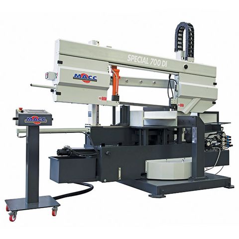 MACC DUAL COLUMN BANDSAW, WITH TOUCH SCREEN CONTROL PANEL AND VERTICAL VICE FOR BUNDLE CUT, 515 x 700MM CAP,  SWIVEL HEAD, DUAL MITRE, VARIABLE SPEED 415V 3PH