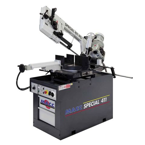 MACC BANDSAW, SEMI AUTO, 300MM CAP,  SWIVEL HEAD, DUAL MITRE, 2 SPEED 415V 3PH