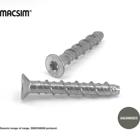 12MM X 100MM GAL CSK SCREWBOLT