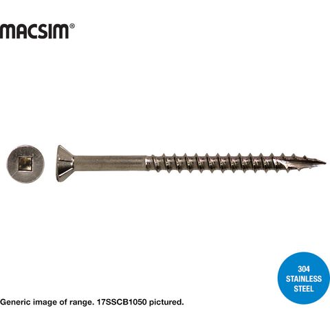 12G X 75MM DECKING SCREW T17 SS304 TUB 500