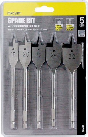 16 20 22 25 32mm SPADE BIT SET