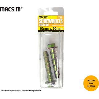 10MMx60MM MACSIM HEX SCREWBOLT