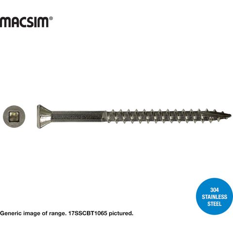 8G X 50MM DECKING SCREW TRIM T17 SS304 1000