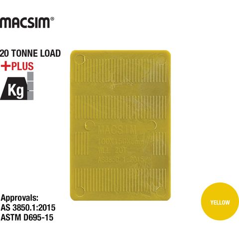 150x100x5 YELLOW PANEL SHIM