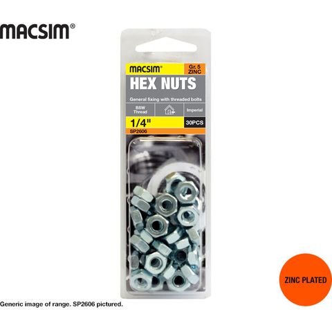 1/4  HEX NUT S/P