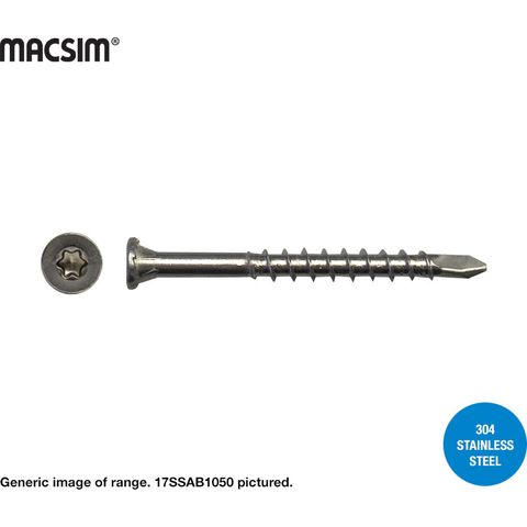 10G X 65MM  DECKING SCREW NAIL POINT SS304 TUB 500