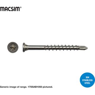 10G X 65MM  DECKING SCREW NAIL POINT SS304 TUB 500