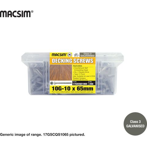 10G X 50MM CSK SQ DR SCREW T17 SEH C3 TUB 500