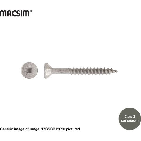 12G X 125MM CSK SCREW T17 SEH C3 BOX 250