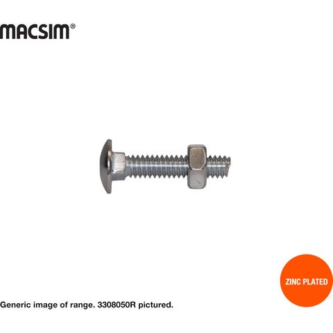 3/8x3 1/2 ZP CARRIAGE BOLT/NUT